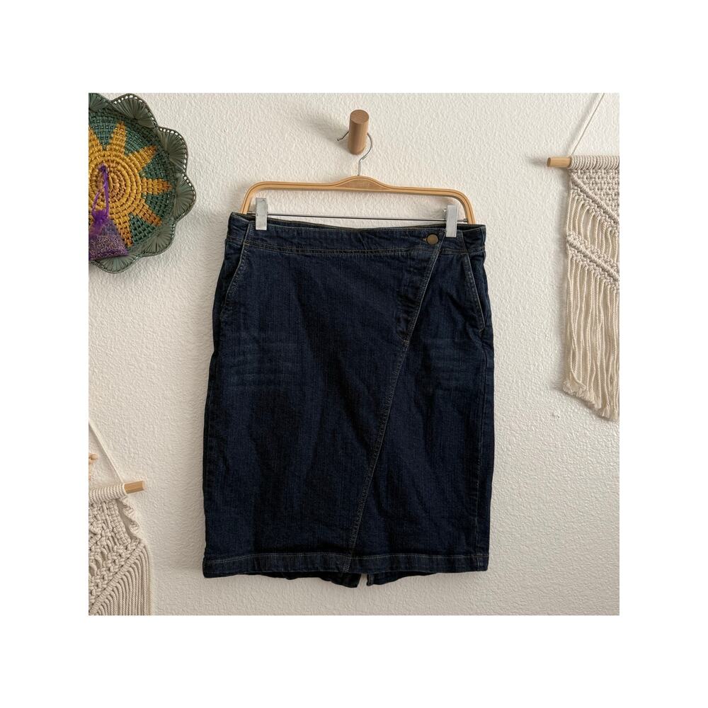 Garnet Hill Blue Denim Jean Skirt Size 8
